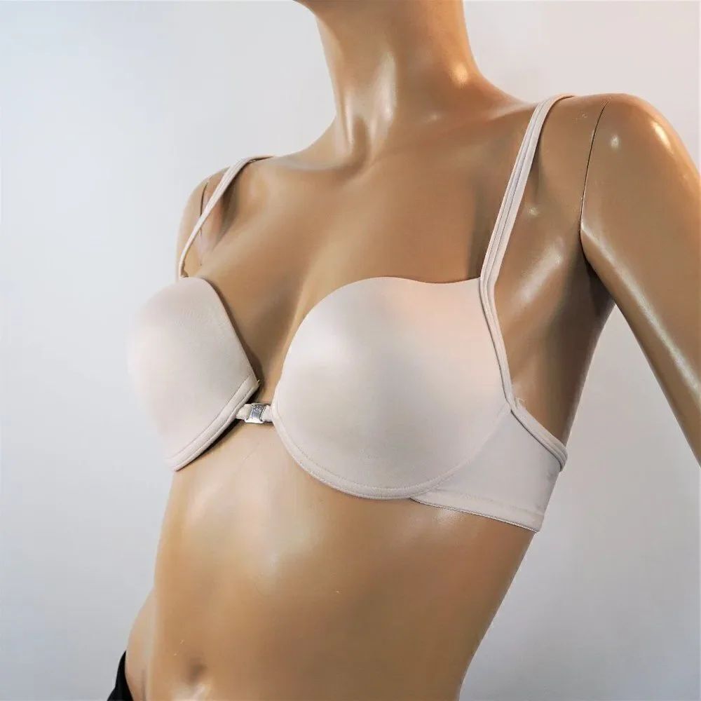 Vintage Triumph International Bra 34C Nude Beige Super Curves Push Up Underwire